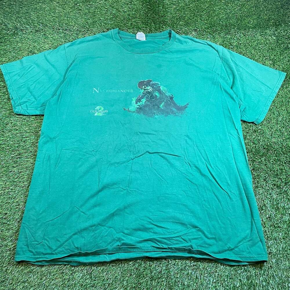 Port & Company Guild Wars 2 Necromancer Green T-Shirt 2XL